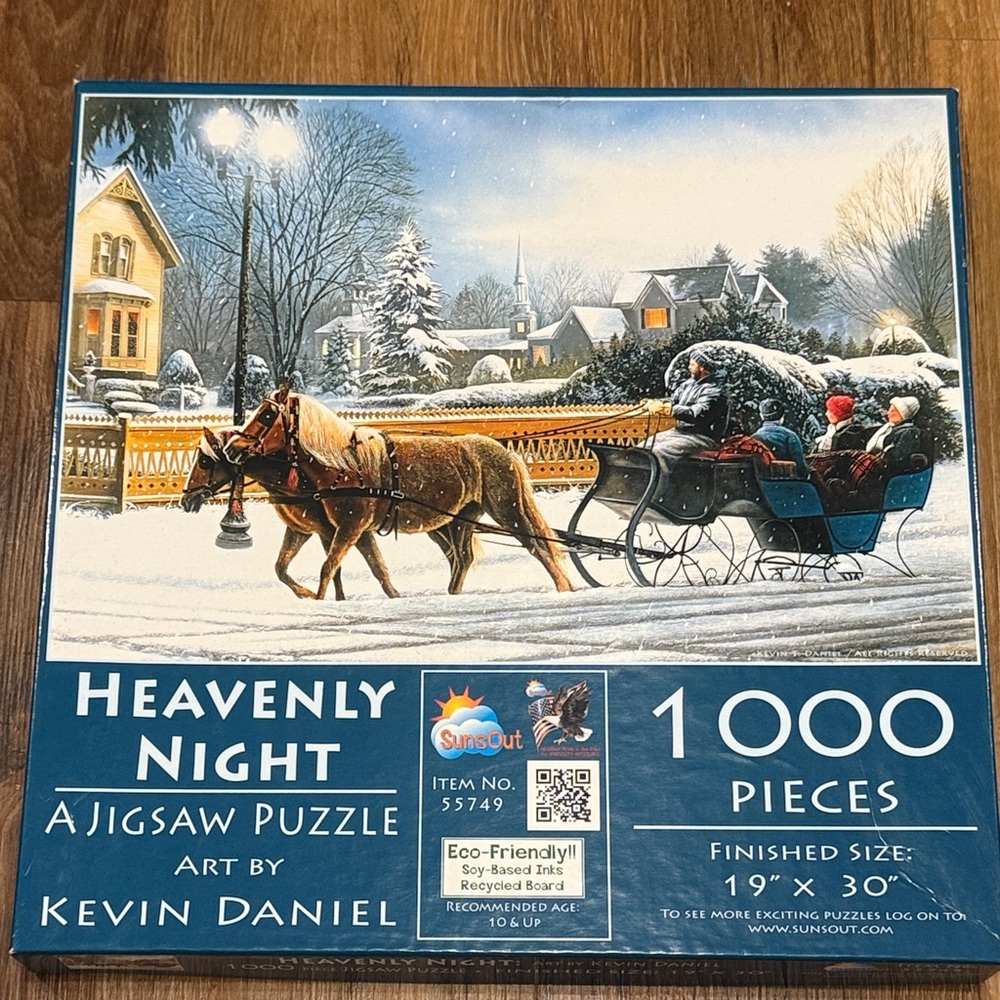 Heavenly Night By Kevin Daniel 1000-Pieces Jigsaw Puzzle (19” x 30”)(EUC)